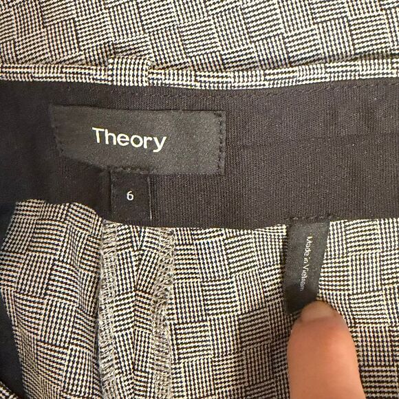 Theory Women’s Tailor Trousers C Wool Pants Cropped Size 6 - Picture 4 of 5